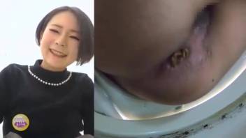 Large poop from attractive Japanese ladies